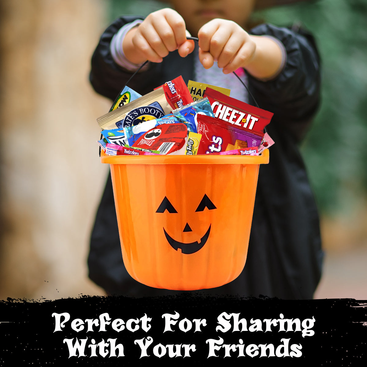Halloween Pumpkin Gift Basket Candy 45ct