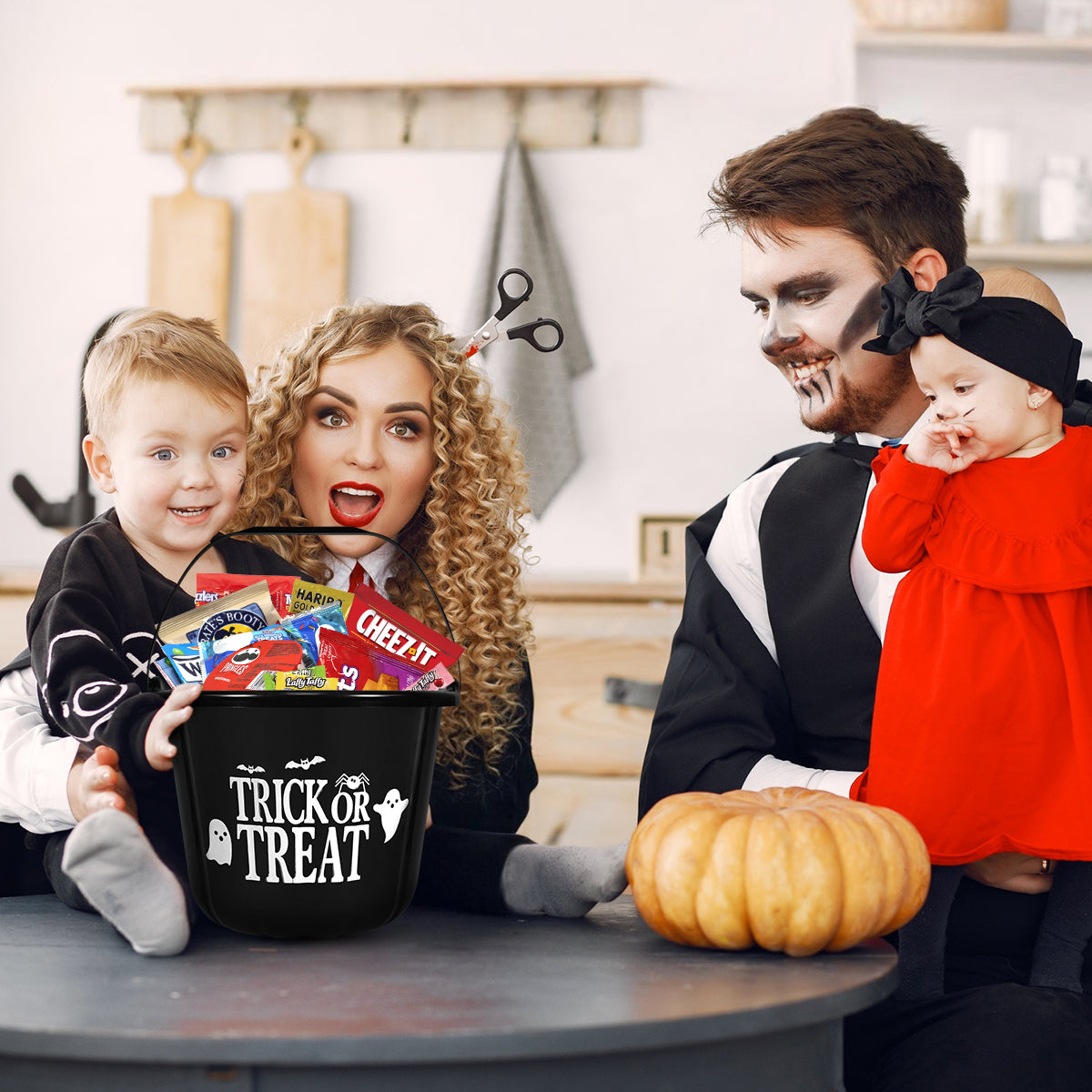 Halloween Candy & Snack Pumpkin Gift Basket 45ct