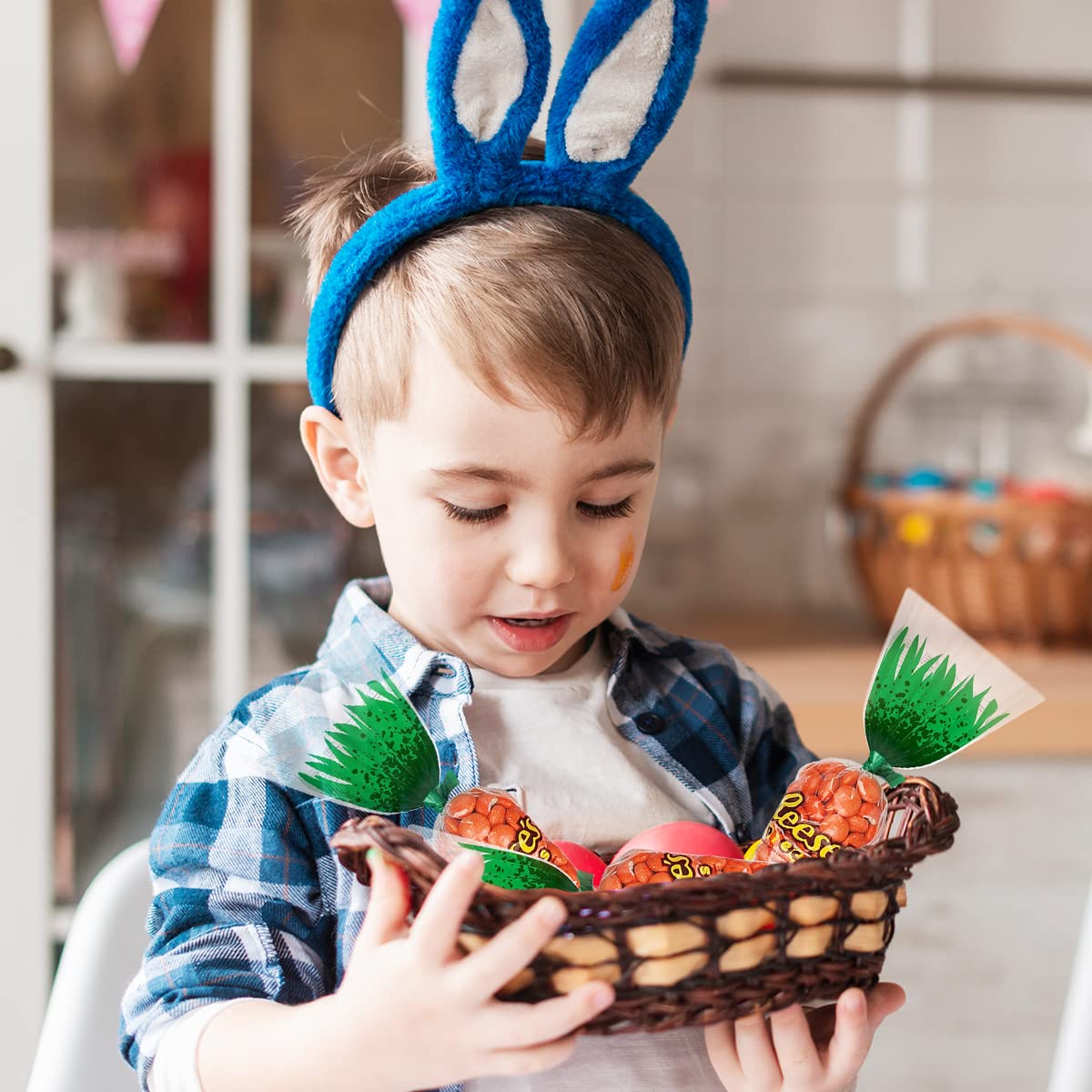 Reese's Easter Carrot Bags Peanut Butter Chocolate Pieces 4 Pack