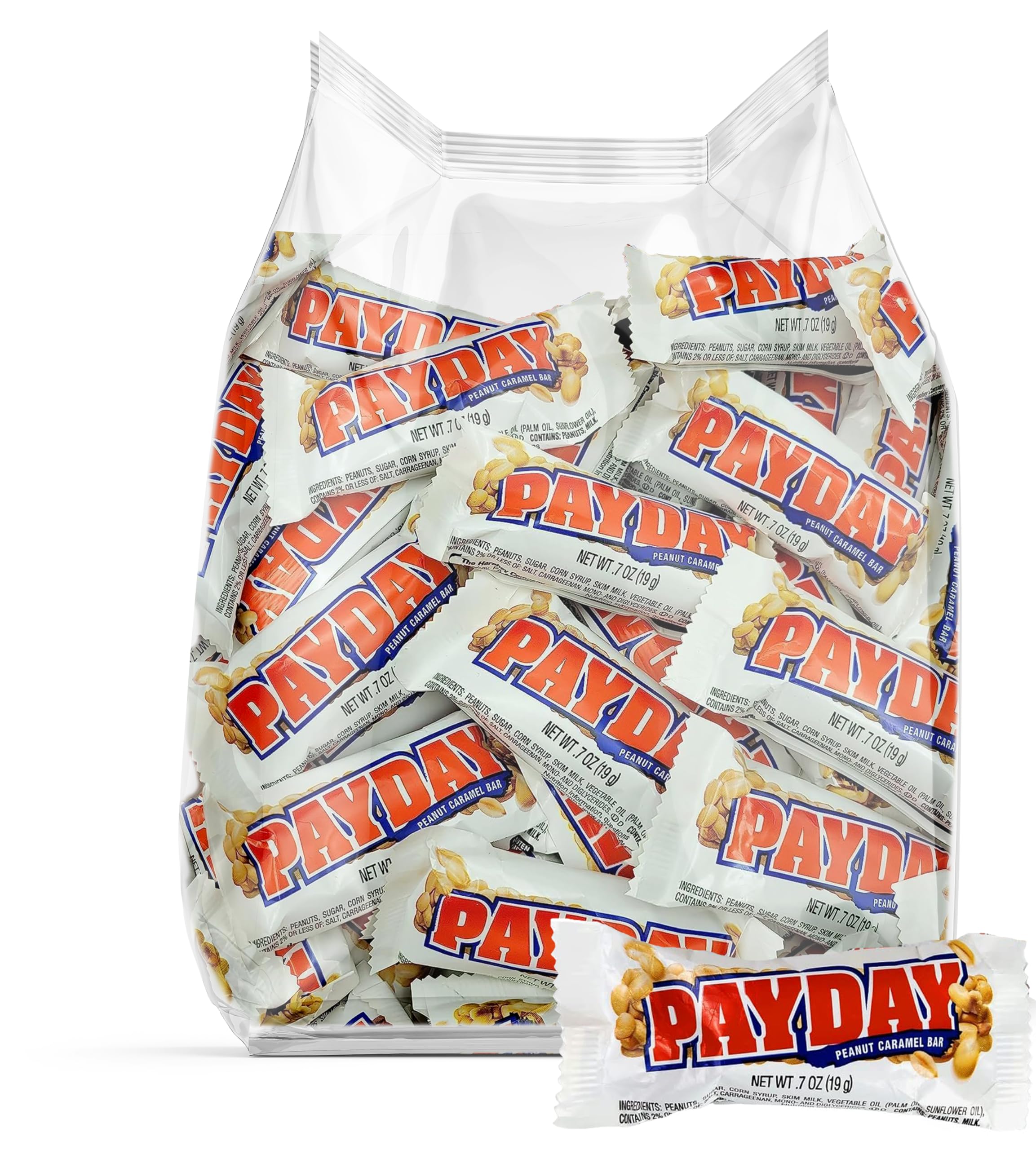 Payday Snack Size Peanuts and Chewy Caramel Bars 30 Count