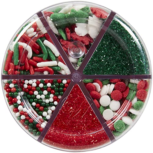 Wilton Holiday Sprinkles Six Cell Holiday Mix Assortment, 6.7oz