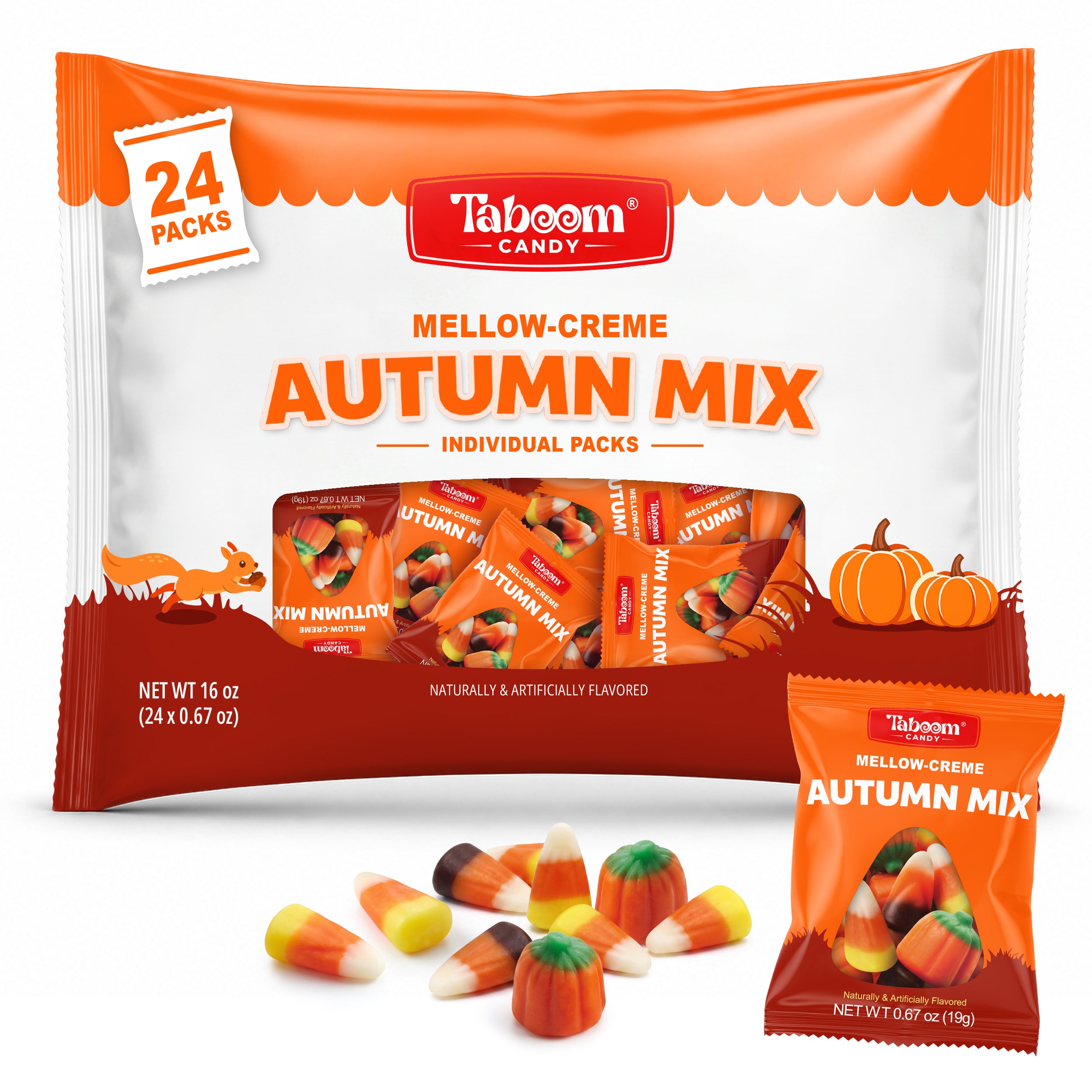 Taboom Mello-Creme Autumn Mix Candy 24pk