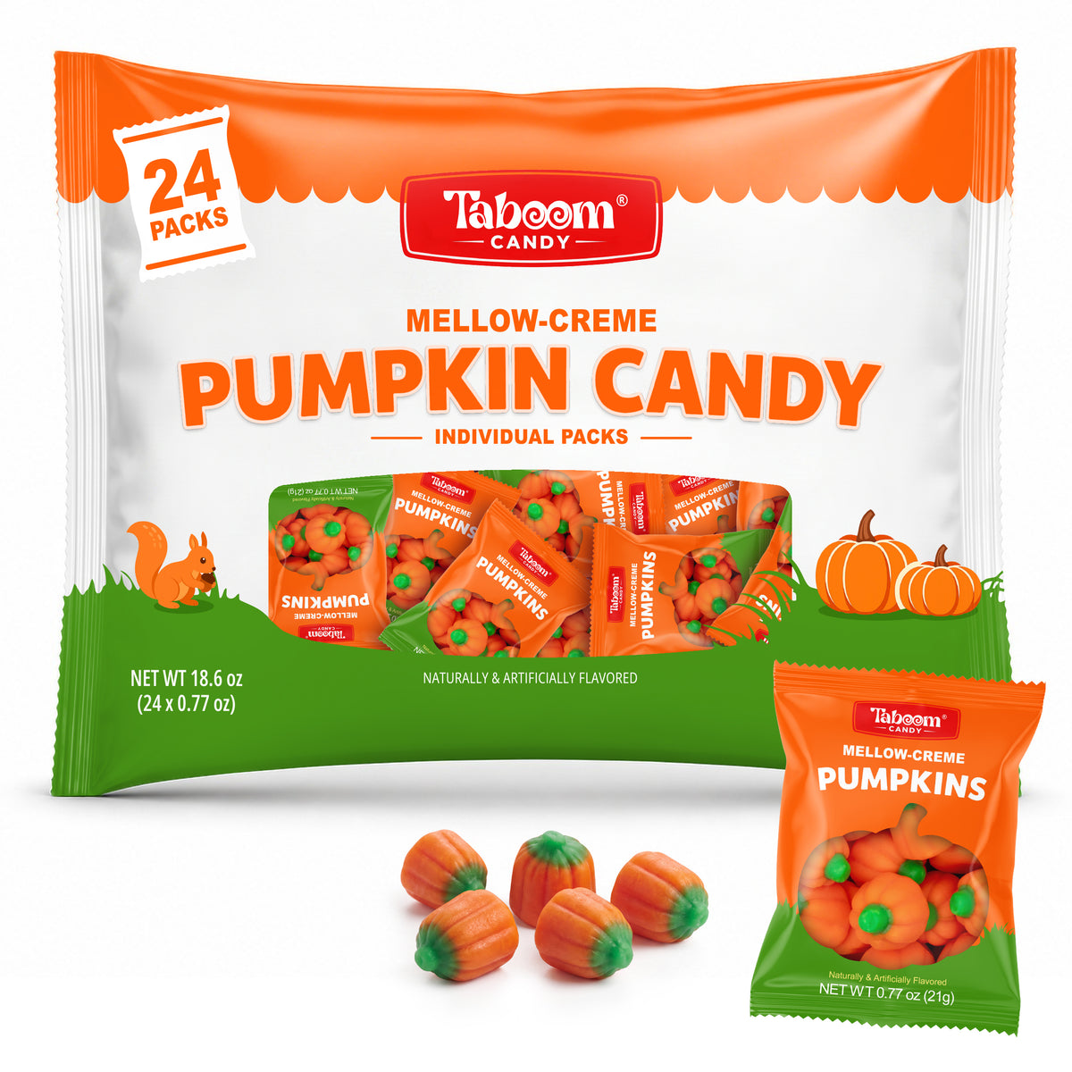 Taboom Mello-Creme Pumpkin Candy 24pk