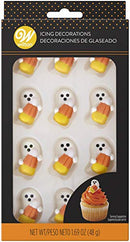 Wilton Royal Icing Decor Ghost with Candy Corn