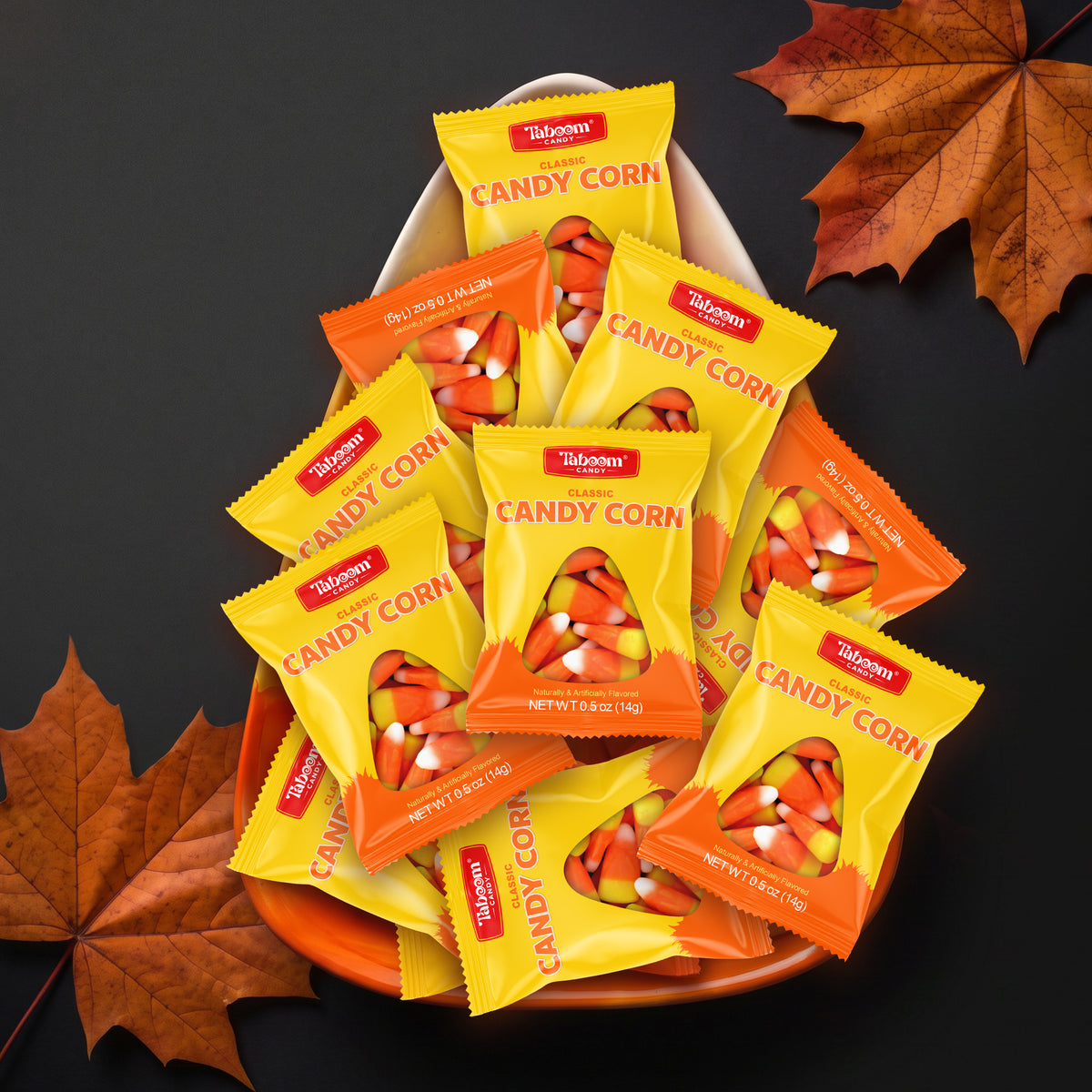 Taboom Halloween Candy Corn 24 Mini Packs Count