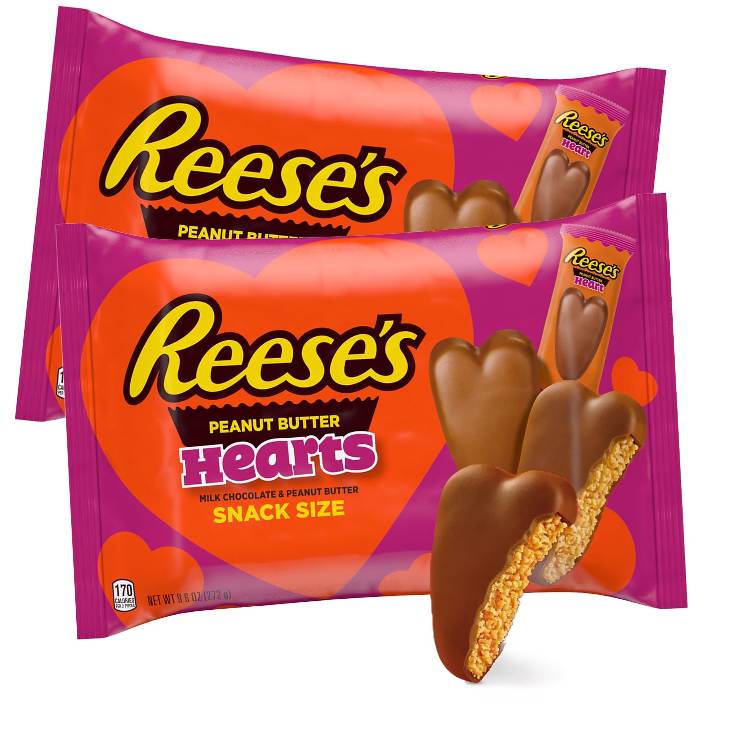 Reese's mothers day Peanut Butter Hearts Snack Size 2 Pack
