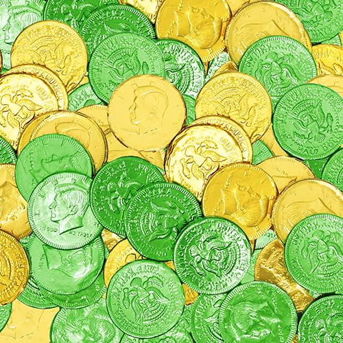 Albert Premier St. Patrick's Green & Gold Belgian Chocolate Coins 100