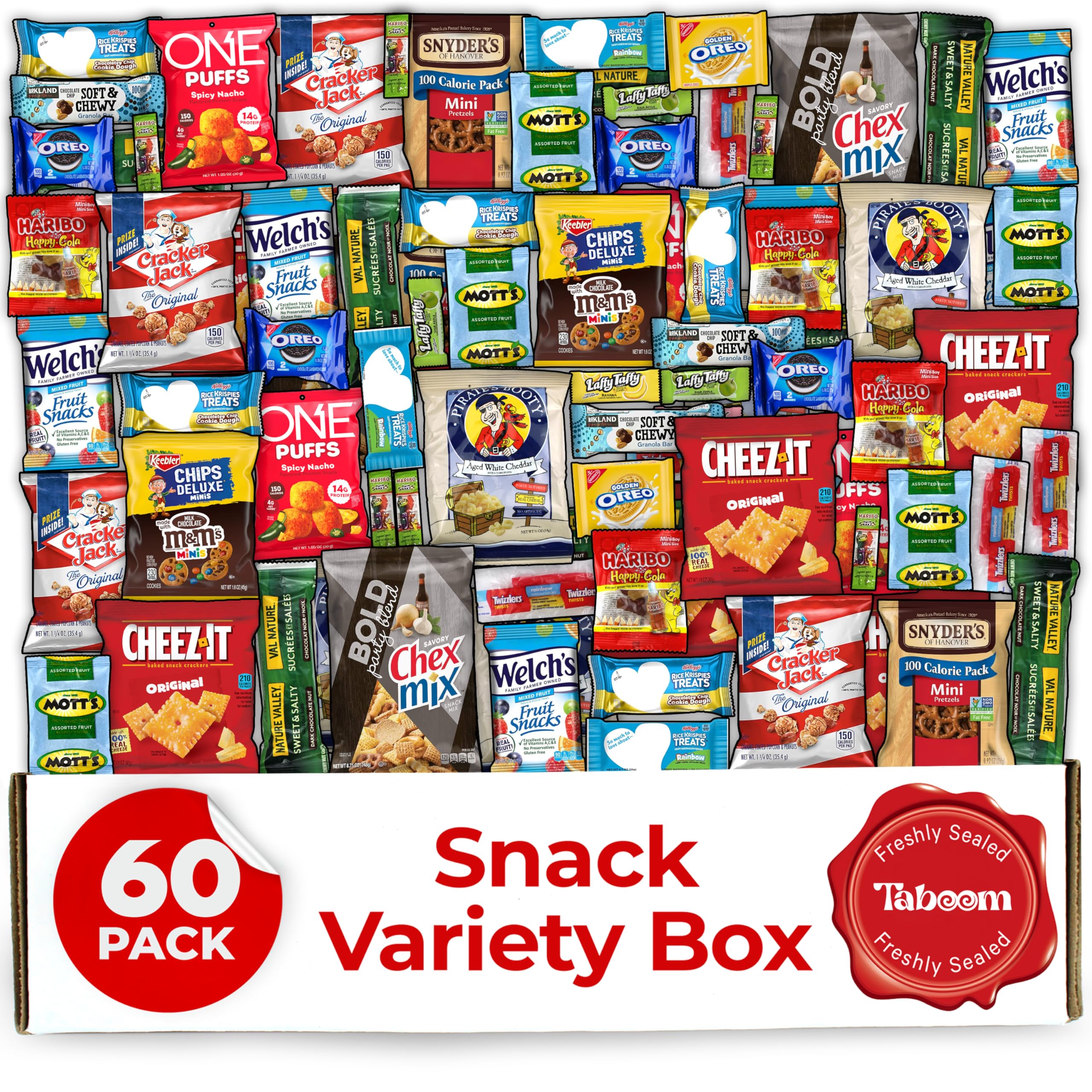 Variety Snack Box 60 Count in a Beautiful Gift Box