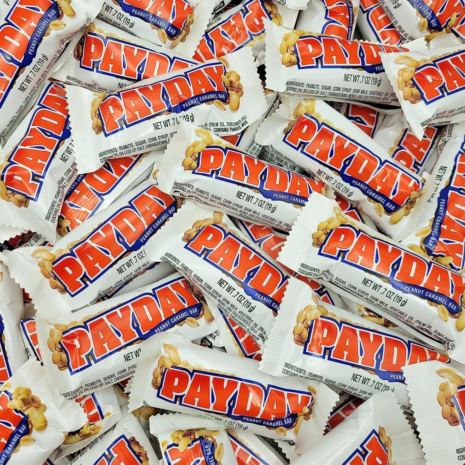 Payday Snack Size Peanuts and Chewy Caramel Bars 30 Count