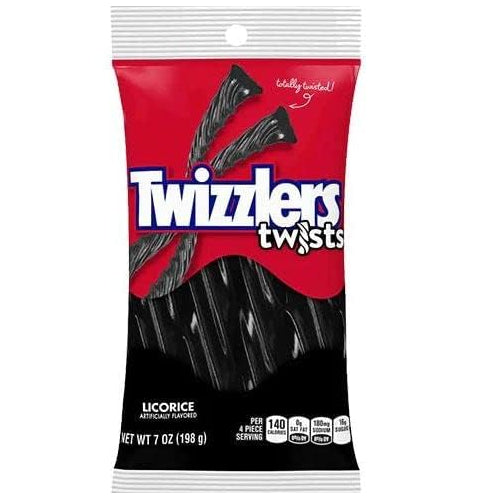 Twizzlers Black Licorice Twists 5 Oz. Bag (2 Pack)