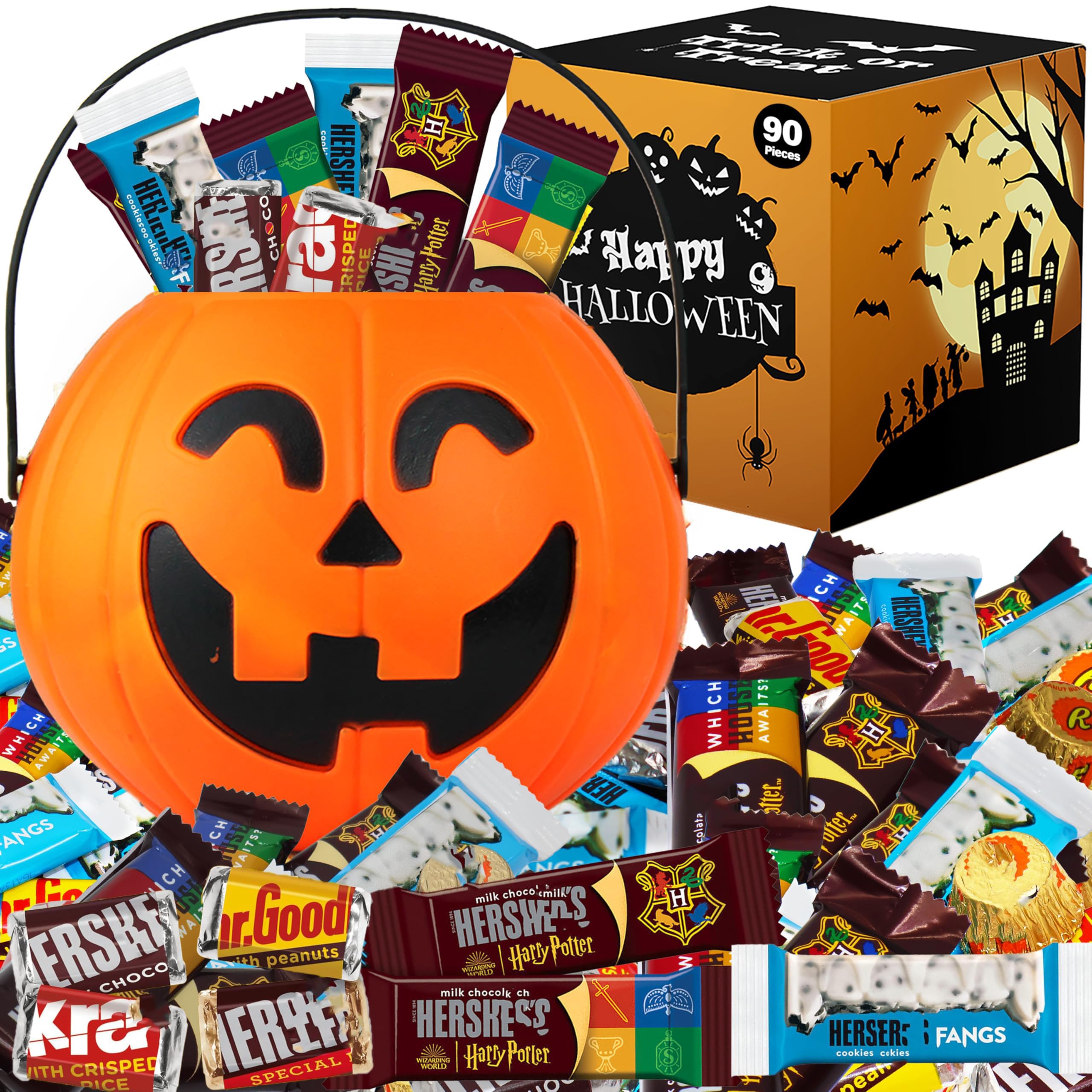 Halloween Pre-Filled Pumpkin Bucket Assorted Chocolate