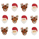 Wilton Reindeer, Santa Royal Icing Decorations, 12 Count