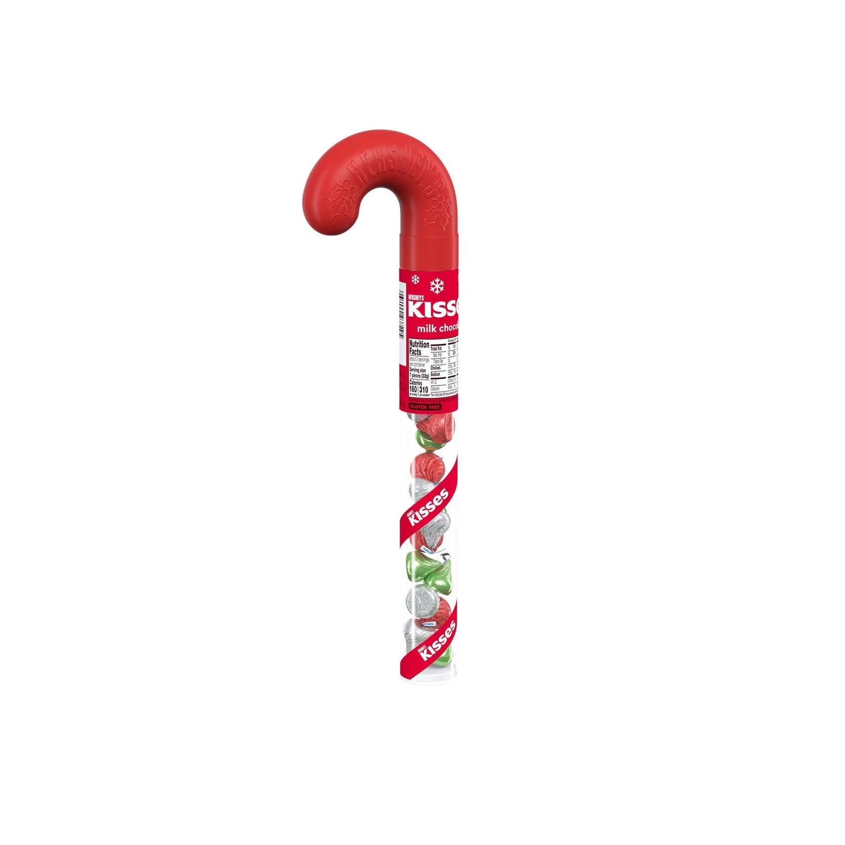 Hershey's Kisses Filled Candy Cane Tubes  Pack of 4