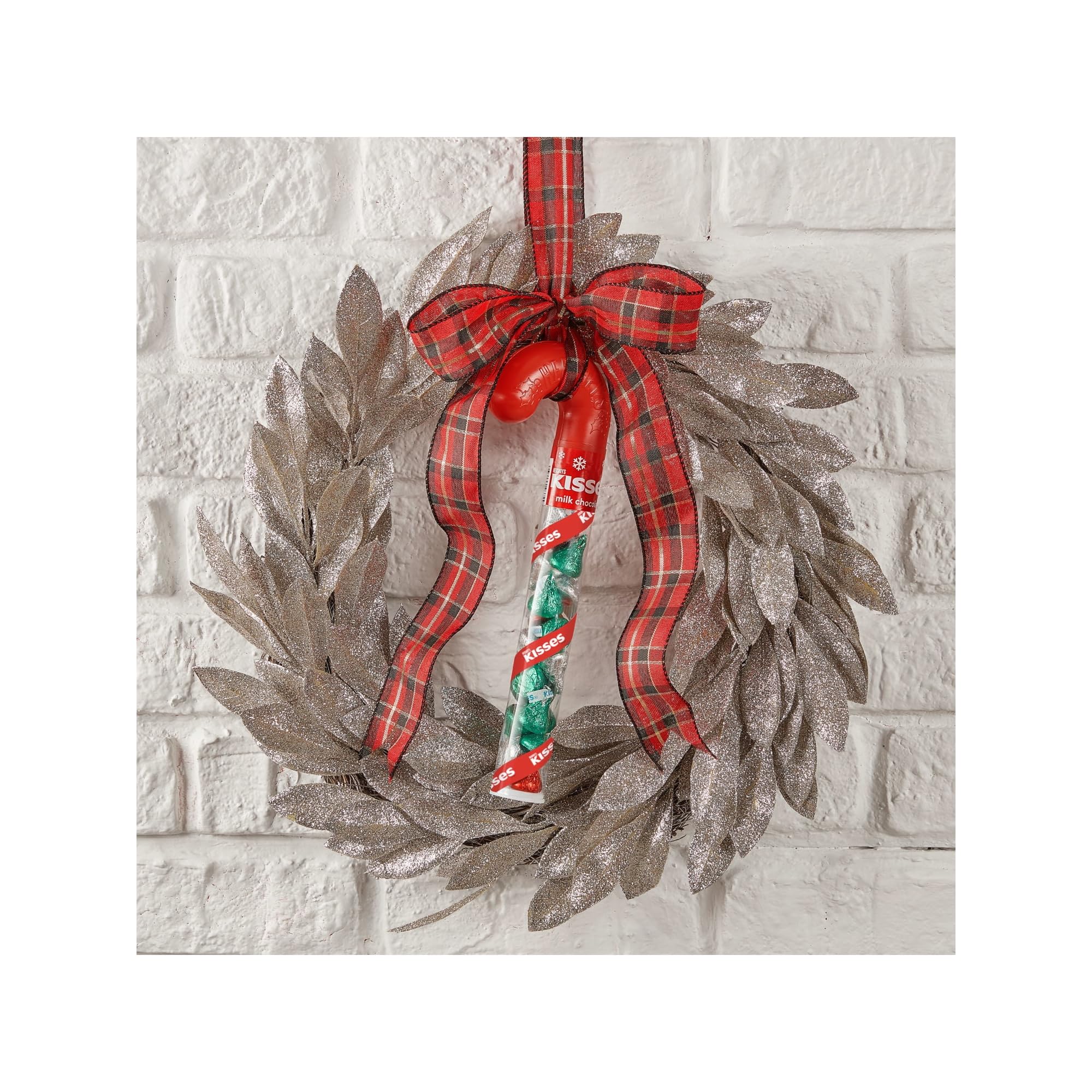 Hershey's Kisses Filled Candy Cane Tubes  Pack of 4