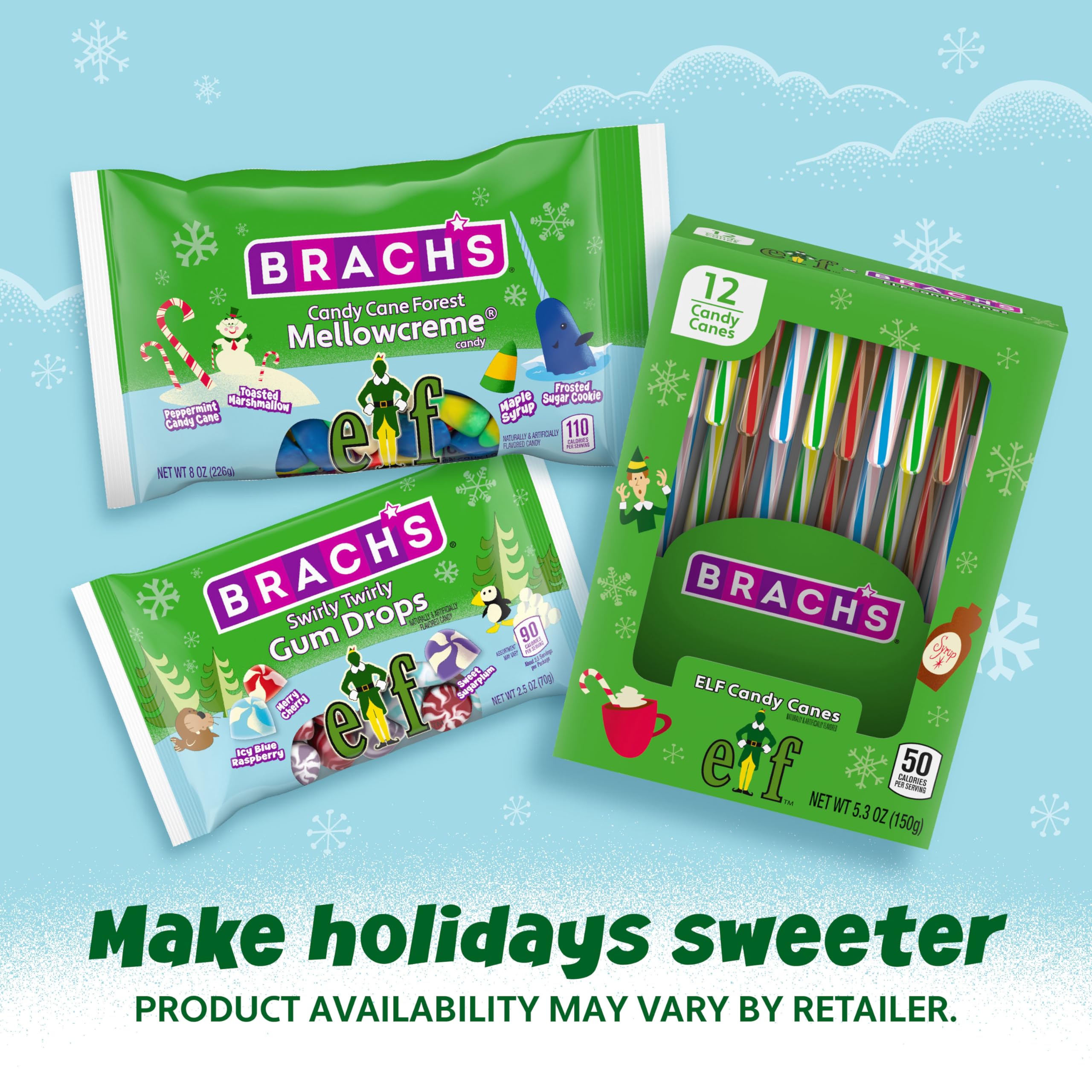 Brach's Elf Swirly Twirly Gum Drops 3 oz
