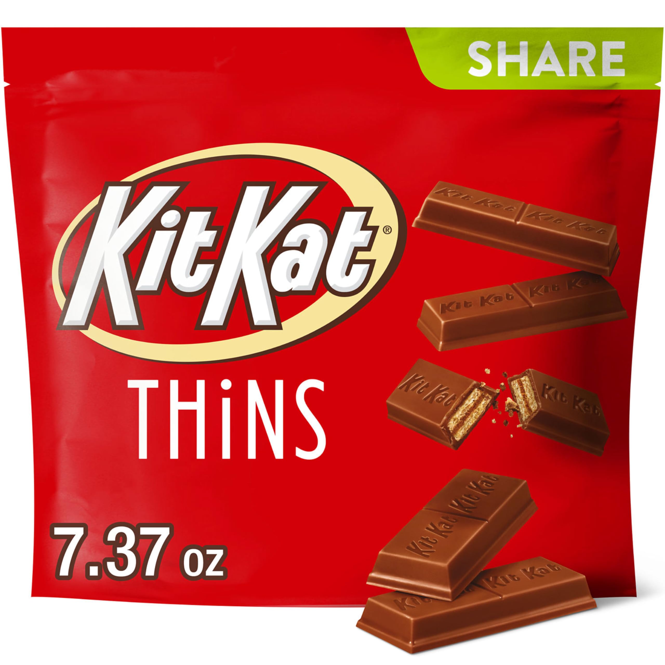 KitKat Thins Milk Chocolate Wafer Candy Share Pack, 7.37 oz