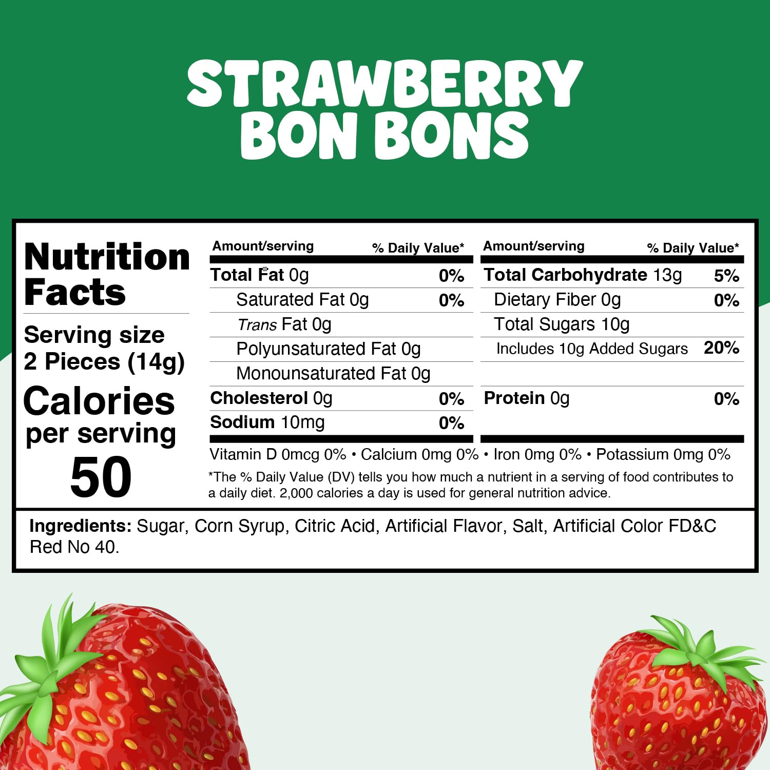 Strawberry Filled Hard Candy Bon Bons 2 lbs