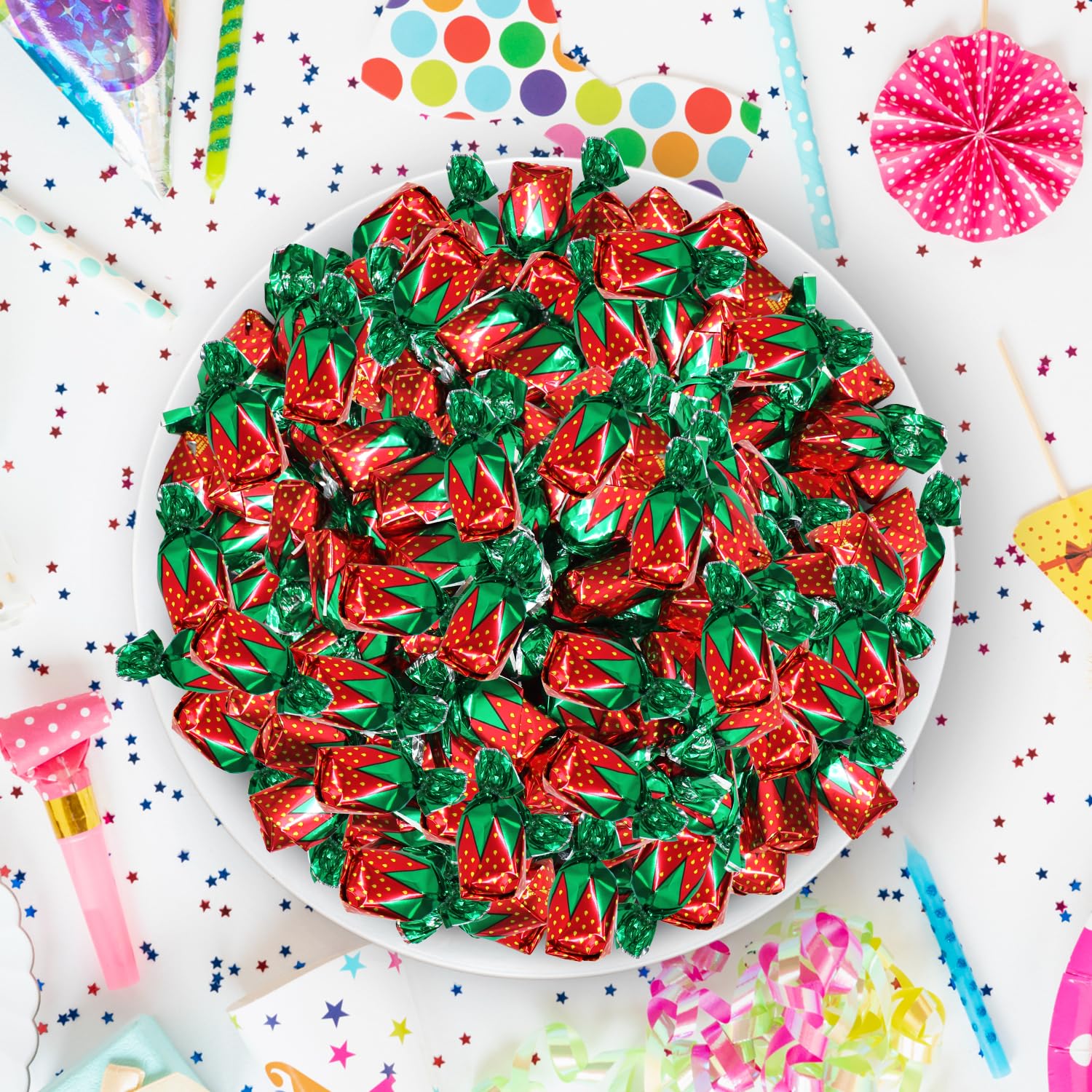 Strawberry Filled Hard Candy Bon Bons 2 lbs