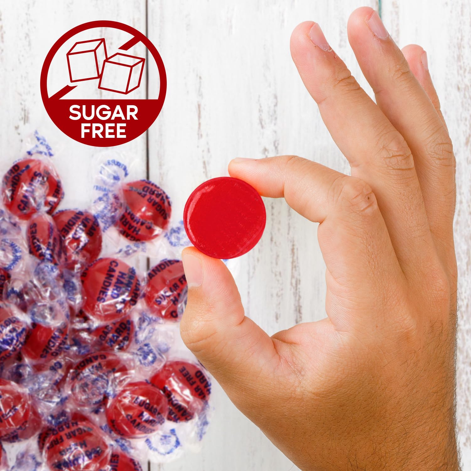 Sugar Free Hot Cinnamon Hard Candy Discs 1 Pound