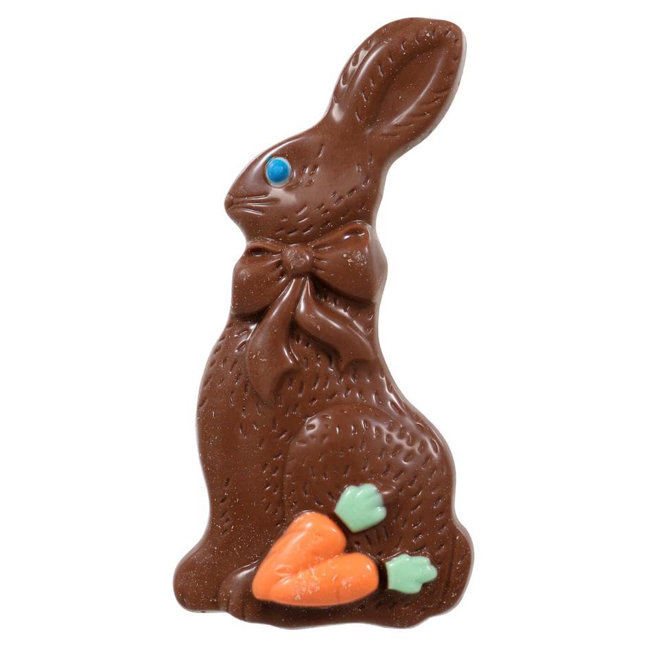 Solid Decorated Milk Chocolate Bunny 3 oz