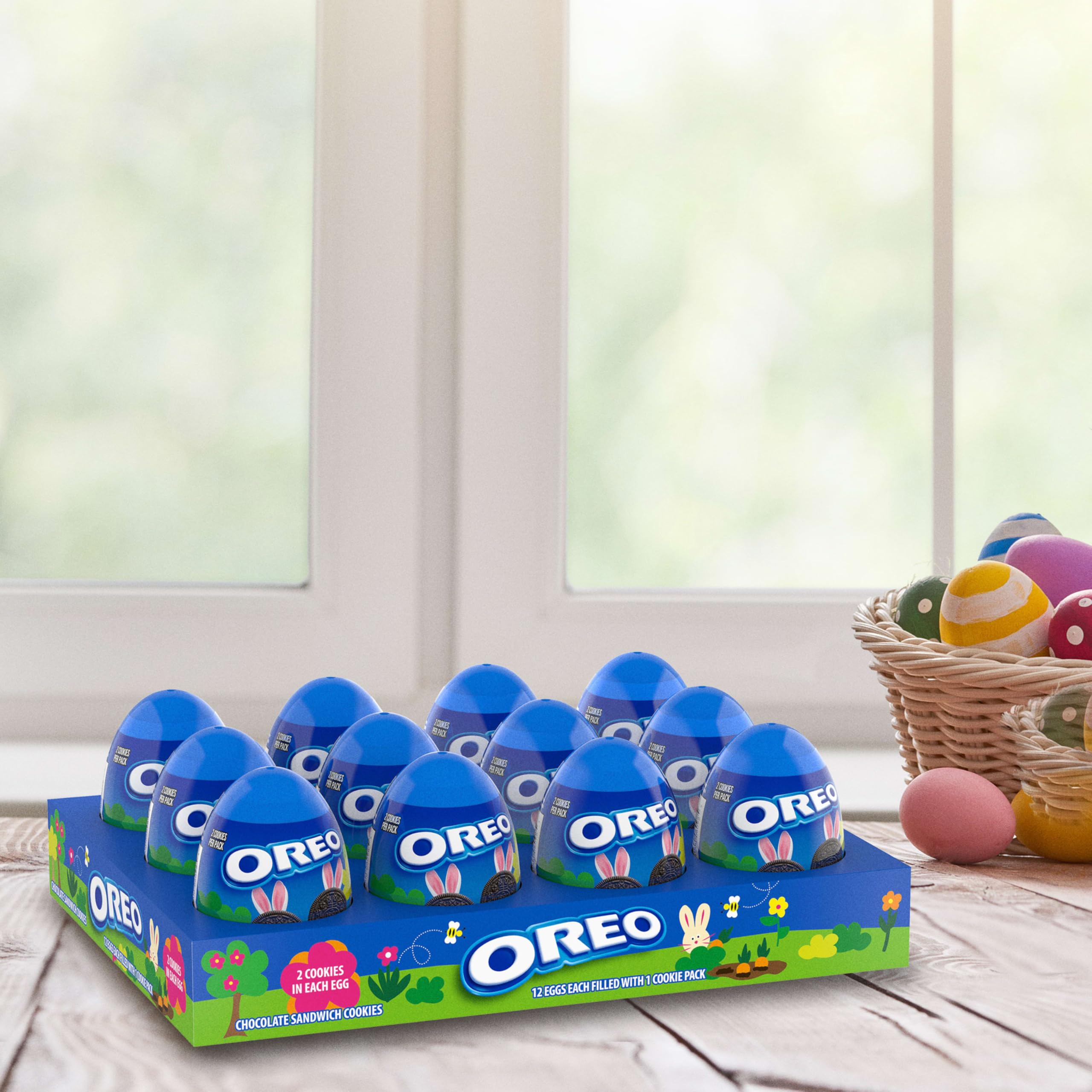 Oreo Chocolate Sandwich Cookies, 12 Easter Eggs (2 Cookies Per Egg)