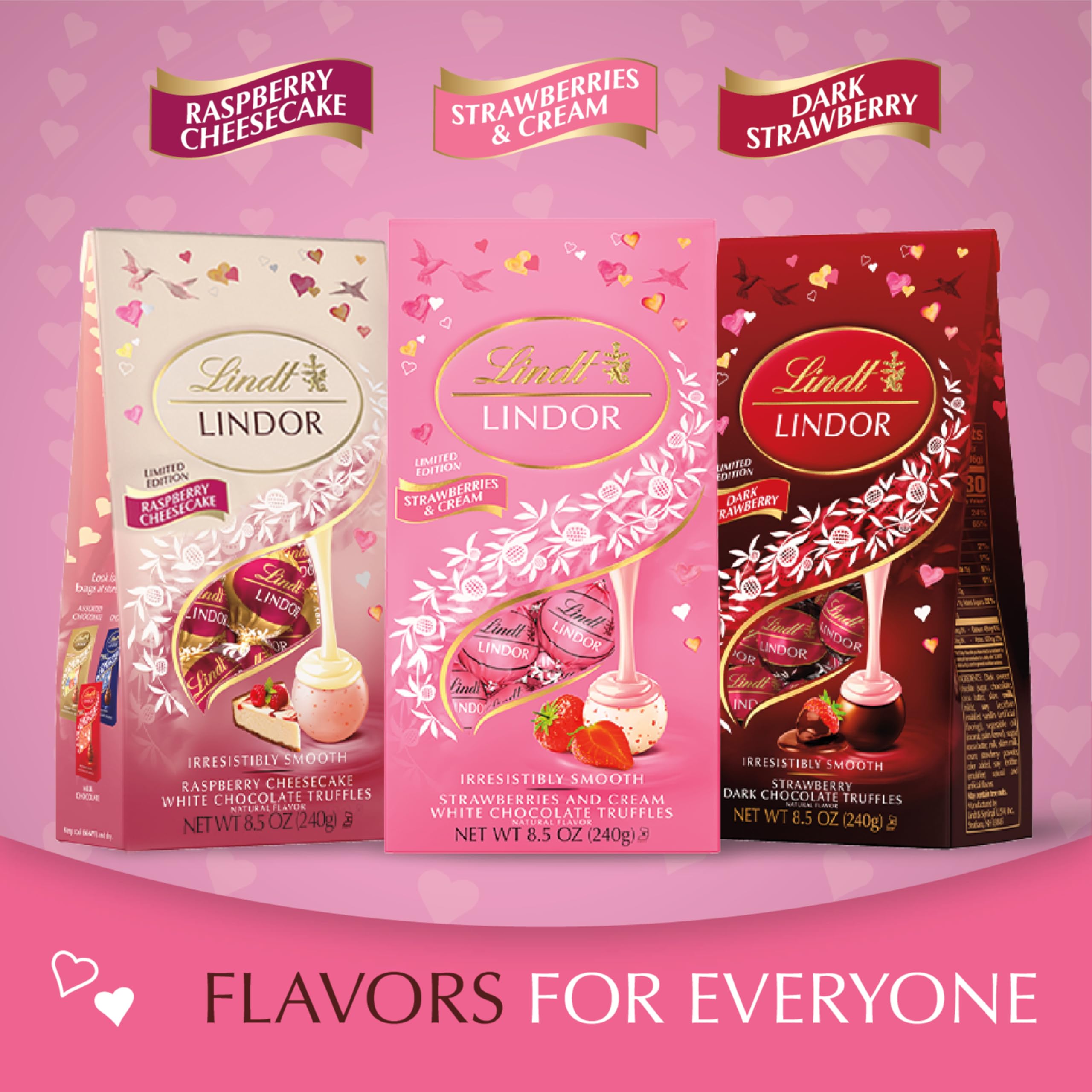 Lindt LINDOR Strawberries and Cream White Chocolate 8.5oz
