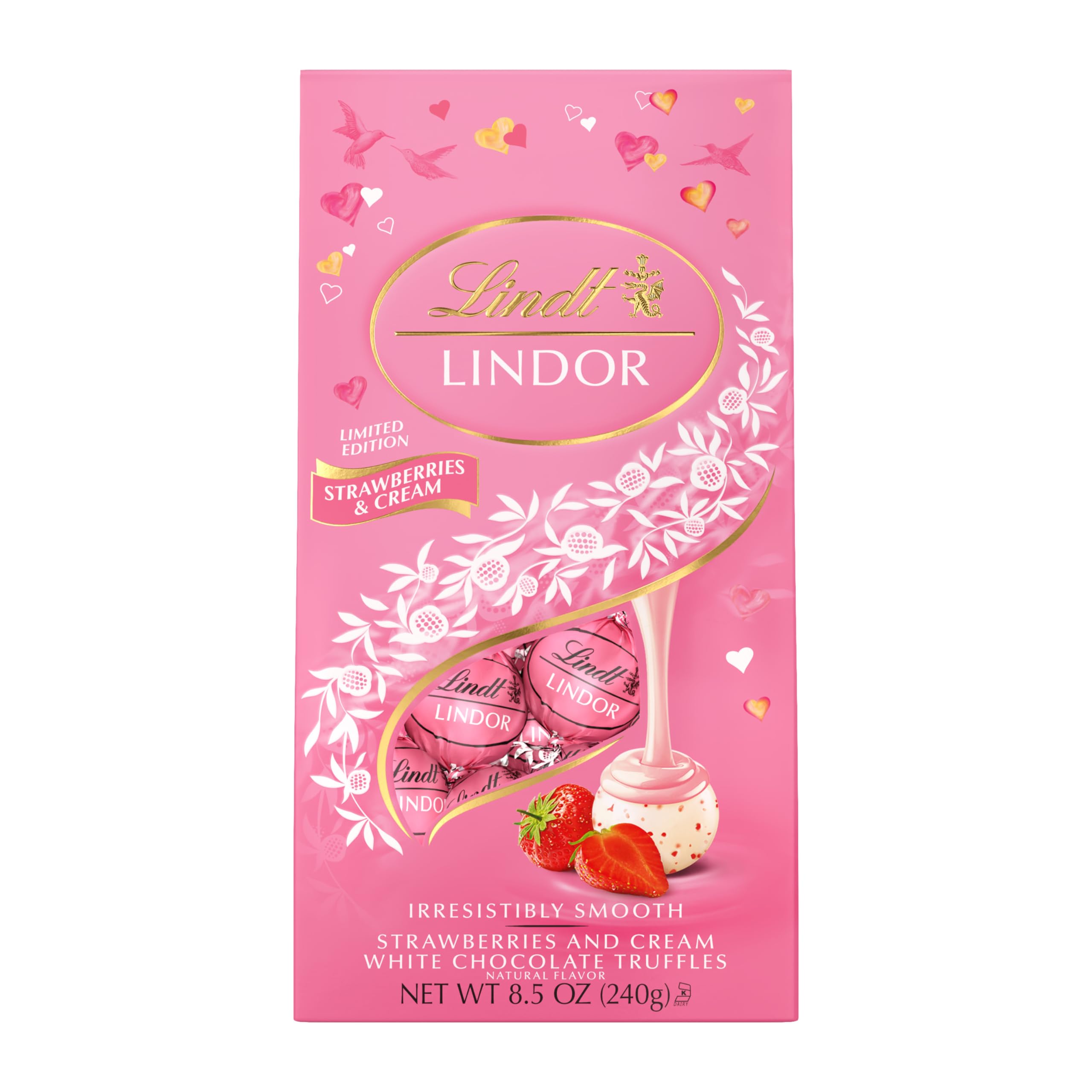 Lindt LINDOR Strawberries and Cream White Chocolate 8.5oz