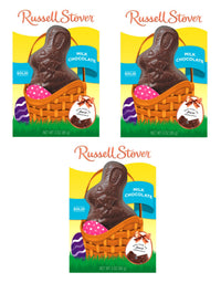 Russell Stover Milk Chocolate Bunnies - Pack of 3