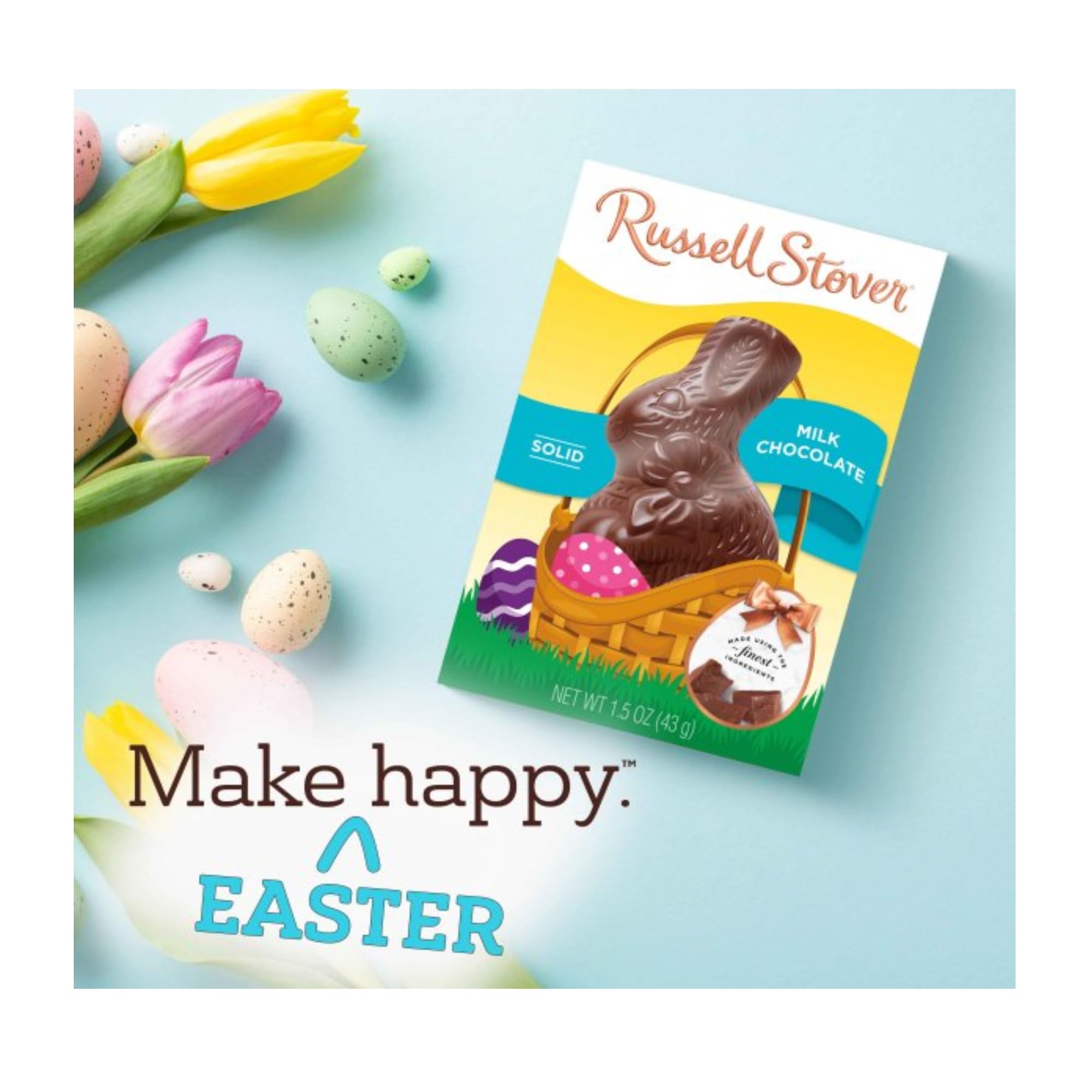 Russell Stover Milk Chocolate Bunnies - Pack of 3