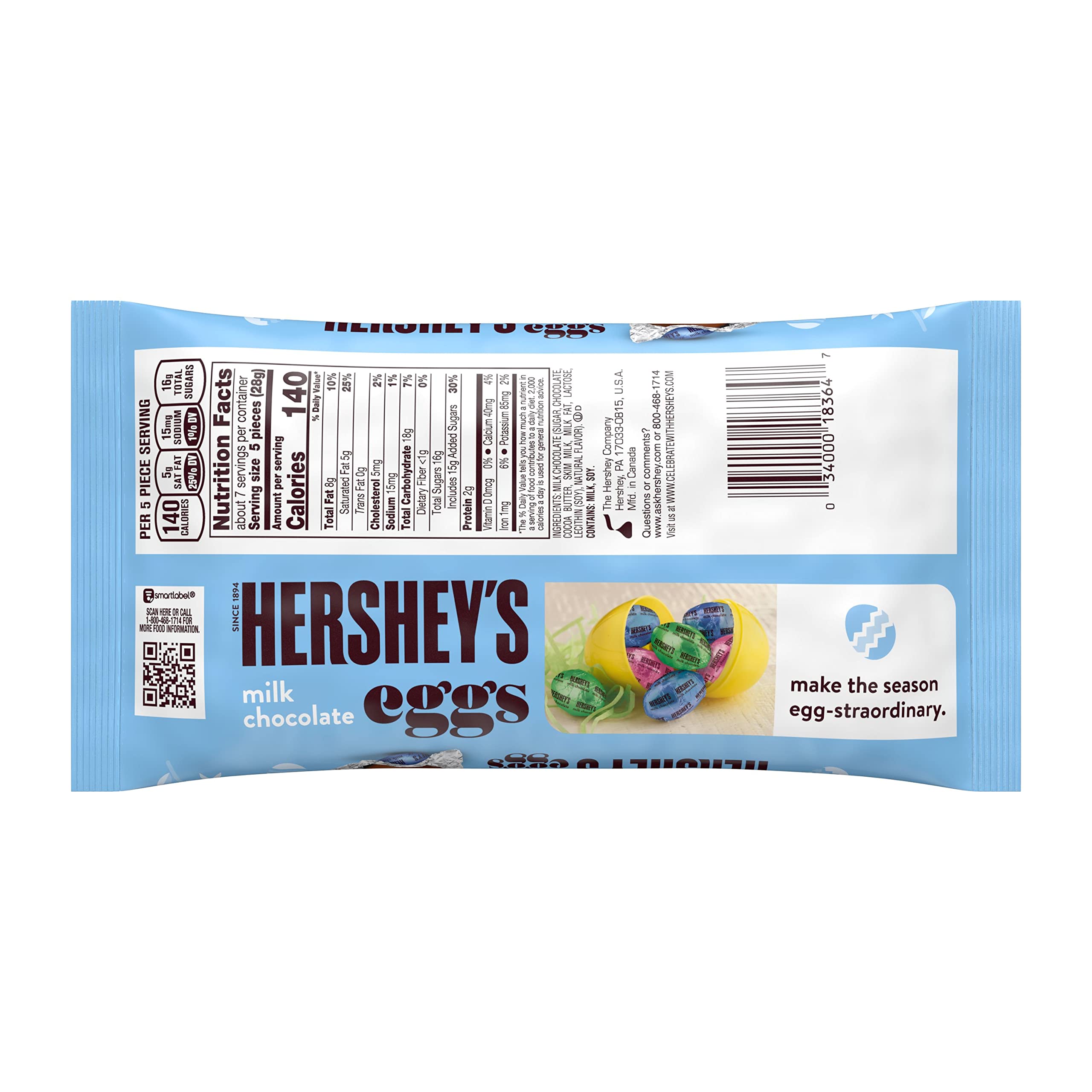Hershey's Solid Milk Chocolate Eggs, 7.4 Ounce