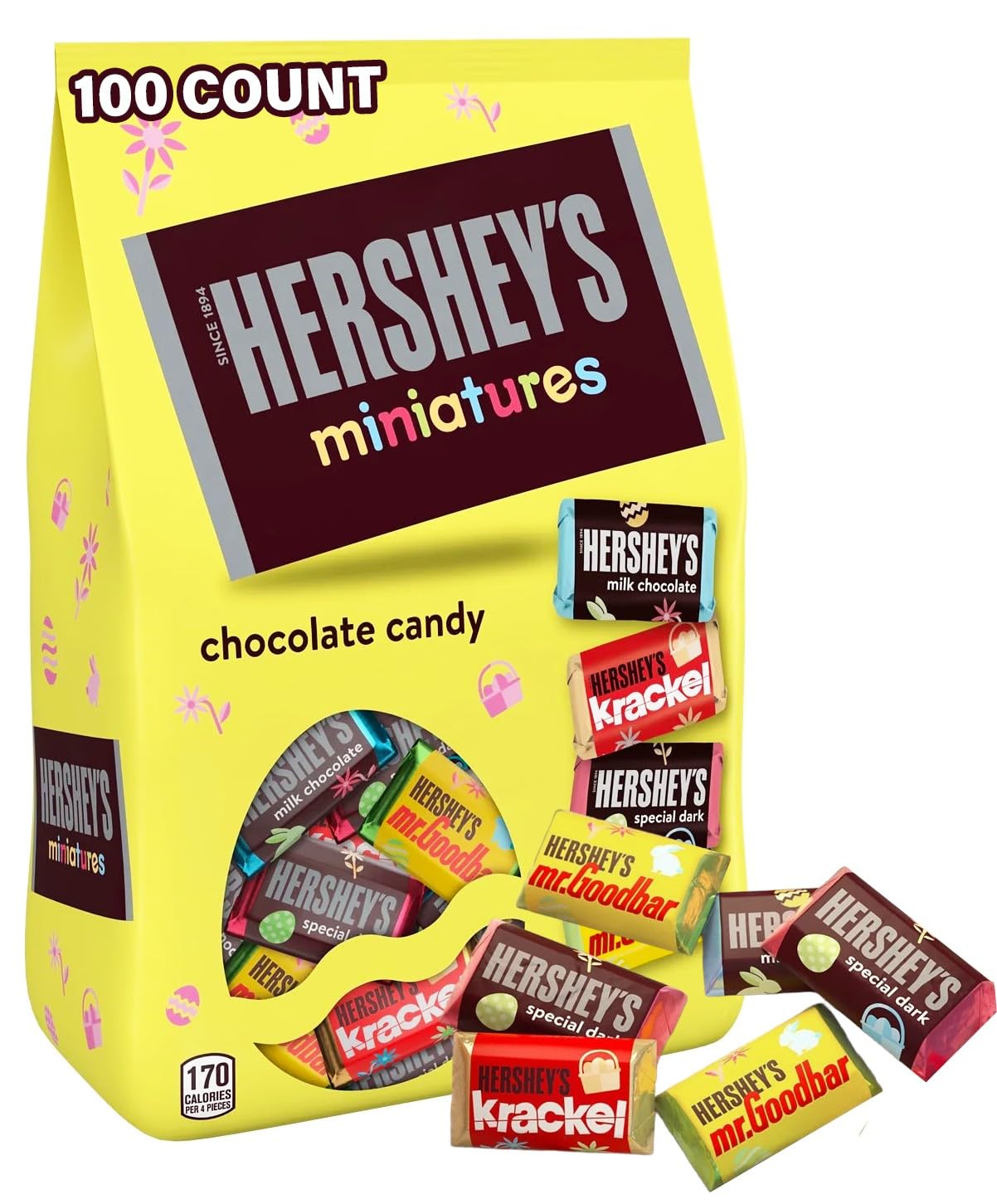 Hershey's  Miniatures Easter Chocolate Candy 100 Count