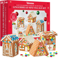 Gingerbread House Kit Mini Village Set of 4 DIY