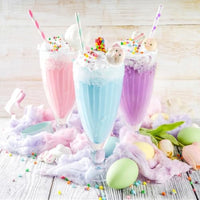 Cotton Candy Sugar Floss Variety Pack - Grape, Raspberry & Cherry Flavors, 3 Bottles (12oz Each) Includes 55 Cones for Home & Commercial Cotton Candy Machines, Parties, Carnivals & Events