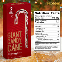 Giant Peppermint Candy Canes, Pack of 2 canes Beautiful Gift Box, 10-Inch Holiday Treats