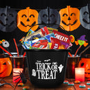 Halloween Candy & Snack Gift Basket – 45ct Pumpkin Bucket Care Package for Kids & Adults