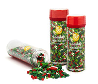 Wilton Christmas Sprinkles Santa Hat and Green Tree Sprinkle Mix 3 Pack