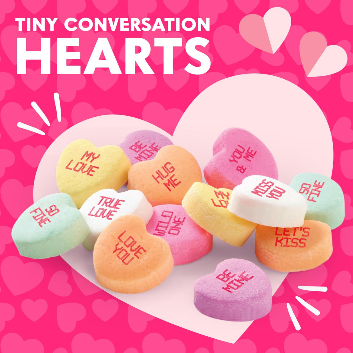 Taboom Valentine's Tiny Conversation Hearts Candy 2 Pounds