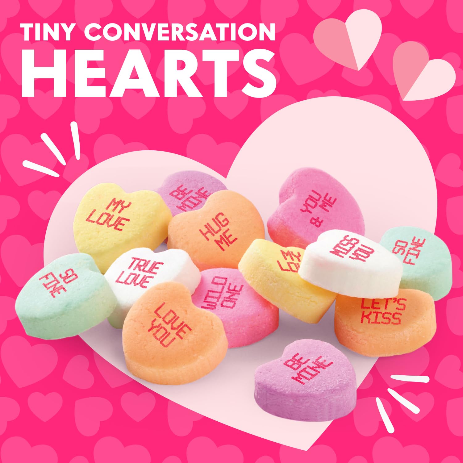 Taboom Valentine's Tiny Conversation Hearts Candy 2 Pounds