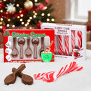 Peppermint Candy Cane Spoons & Chocolate Hot Cocoa Spoons Bundle