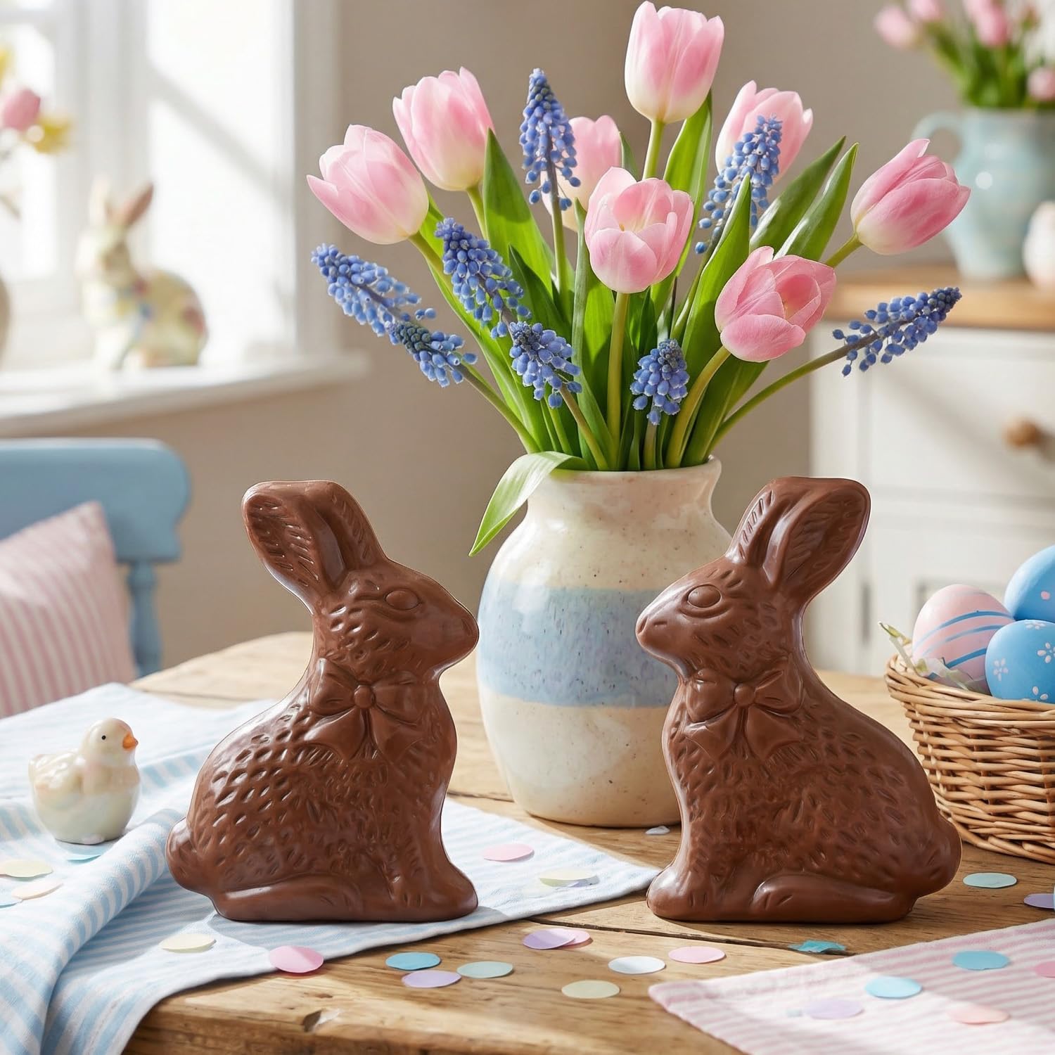 Solid Milk Chocolate Bunny 2.25 oz 2 pack
