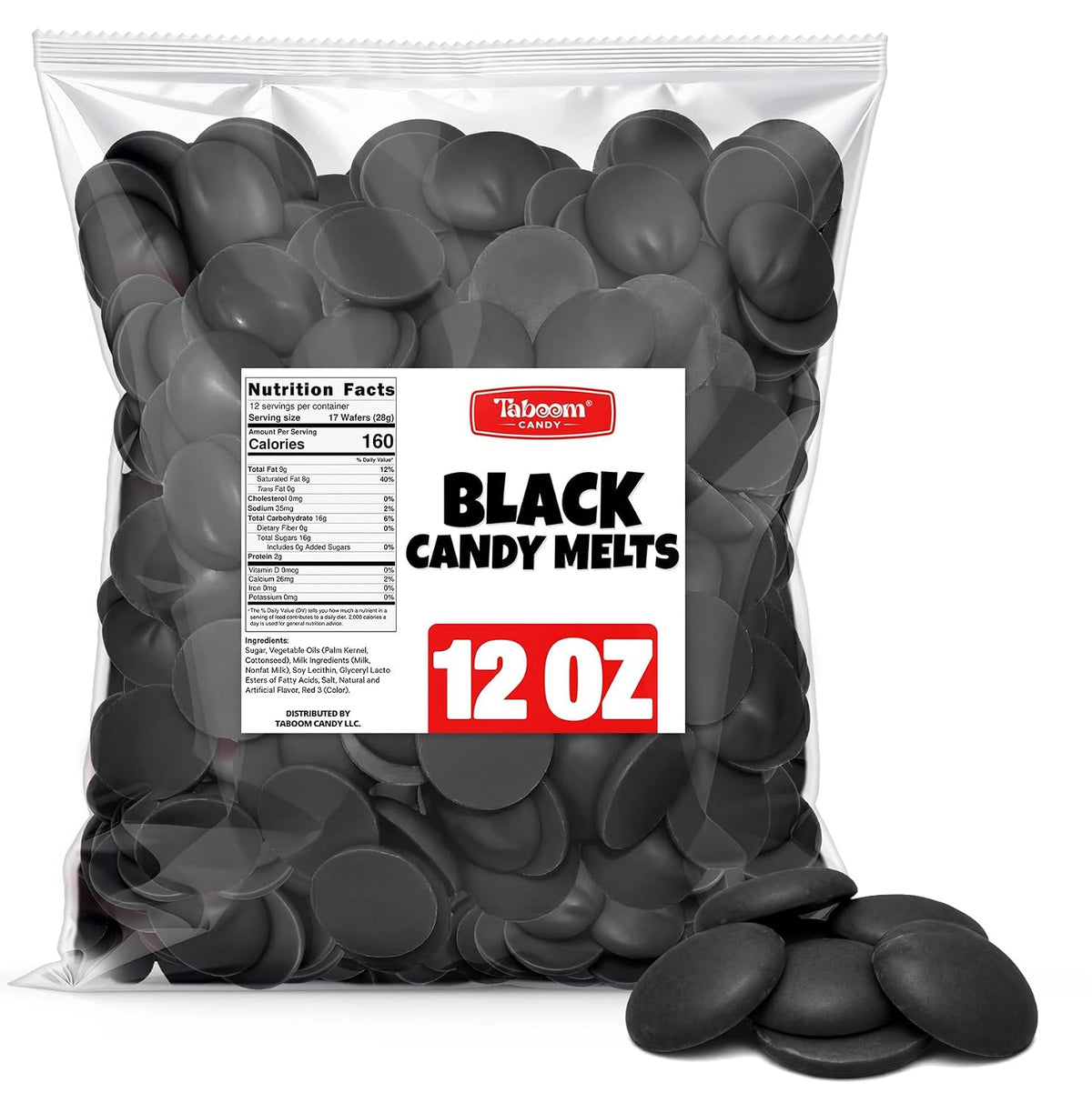 Taboom Black Candy Wafer Chocolate Melts - 12 oz