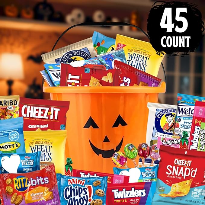 Halloween Basket Gift Care Package 45 Count