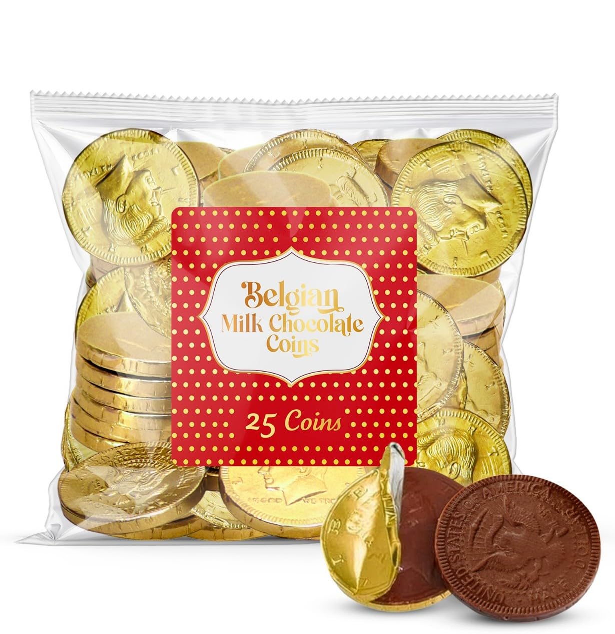 Albert Primer Belgian Gold Coins Milk Chocolate 25pcs