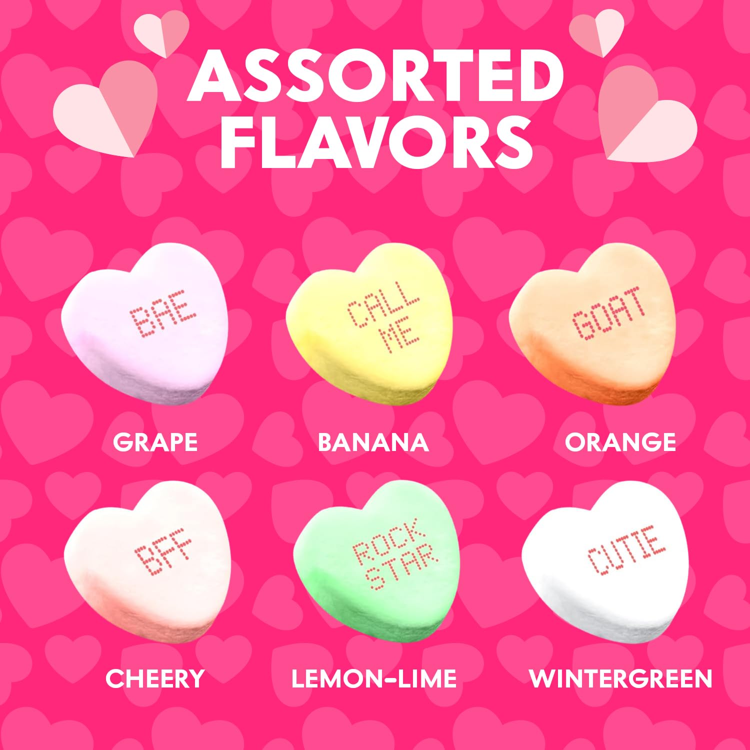 Taboom Valentine's Tiny Conversation Hearts Candy 2 Pounds