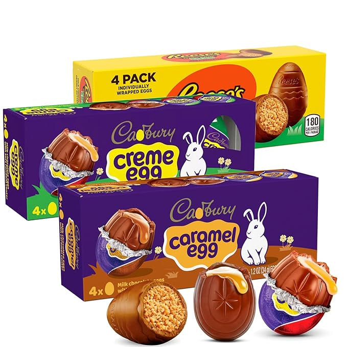 Easter Large Chocolate Eggs 12 Count Assorted Milk Chocolate Eggs