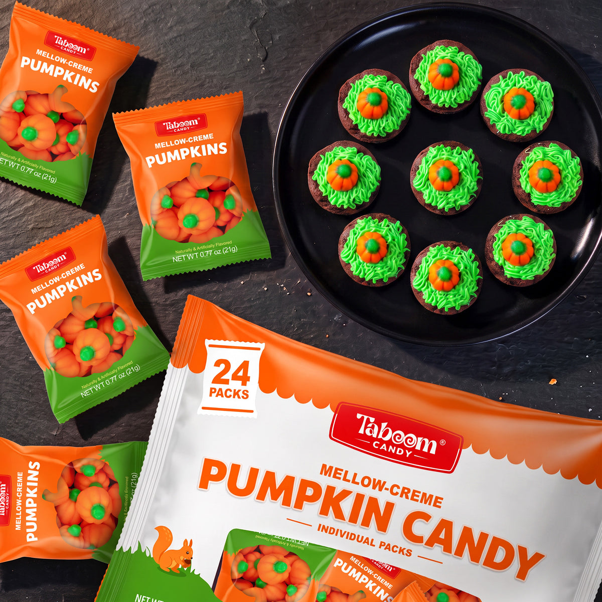 Taboom Mello-Creme Pumpkin Candy 24pk