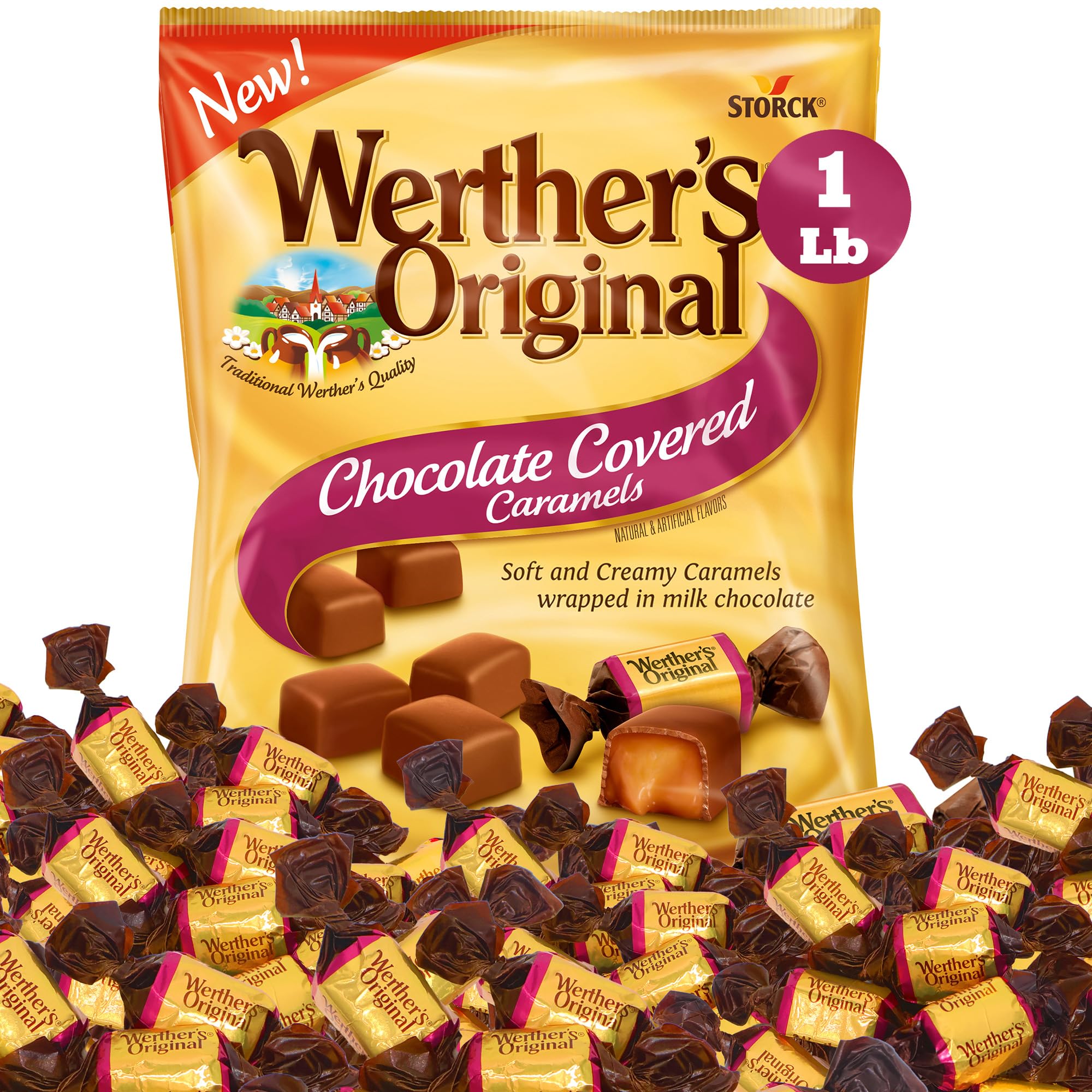 Werther's Original Soft Chocolate Covered Caramels: 1 lb