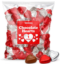 Taboom Milk Chocolate Valentine Hearts Red/Silver 1 Pound