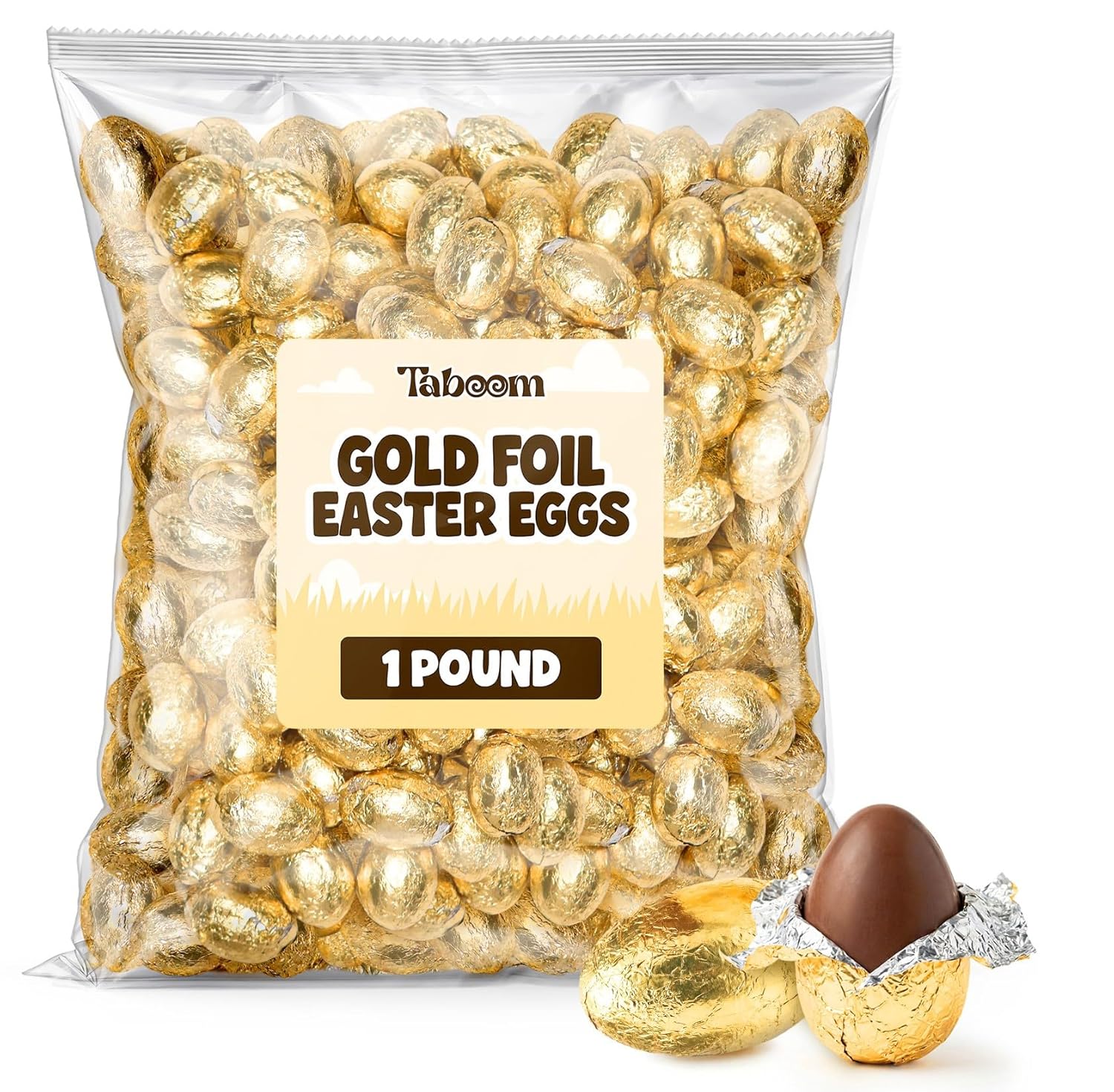 Easter Milk Chocolate Gold Wrapped Eggs 1 Pound