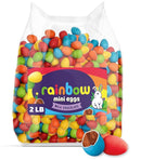 Mini Chocolate Eggs Rainbow Colors 32oz Bulk Bag